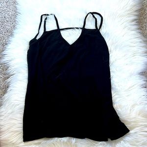 Black strappy tank top
